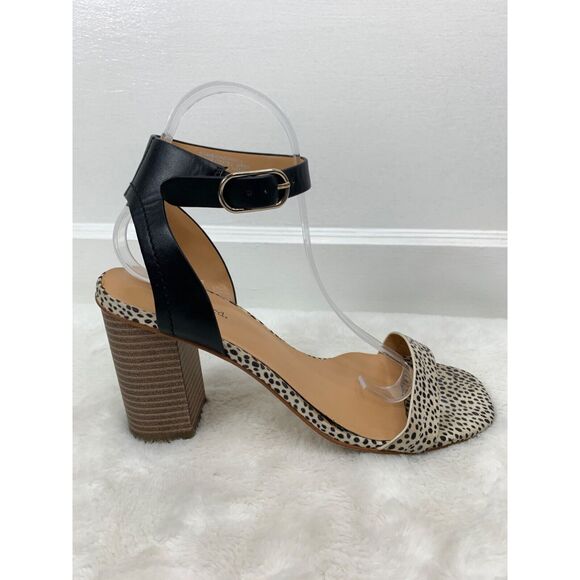 Indigo Rd. Women’s 8.5M Leopard Print & Black Ankle Strap Block Heel Sandals - Picture 7 of 9